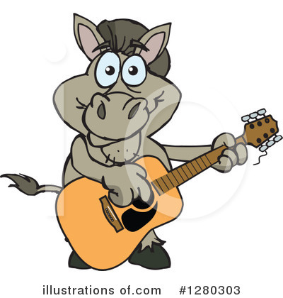 Donkey Clipart #1280303 by Dennis Holmes Designs