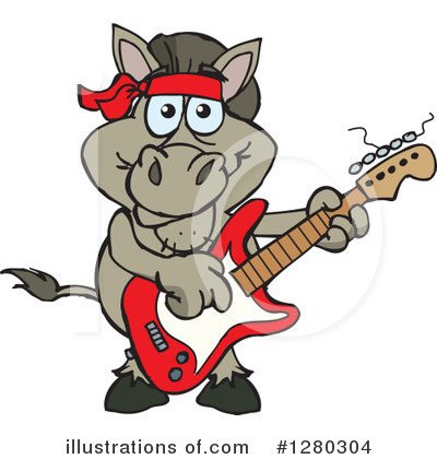 Donkey Clipart #1280304 by Dennis Holmes Designs