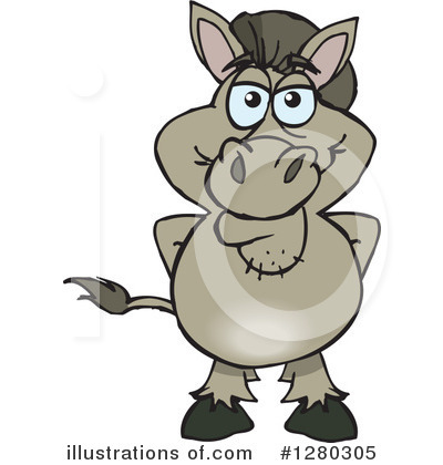 Donkey Clipart #1280305 by Dennis Holmes Designs
