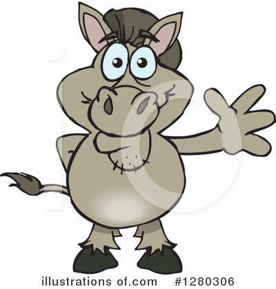 Donkey Clipart #1280306 by Dennis Holmes Designs