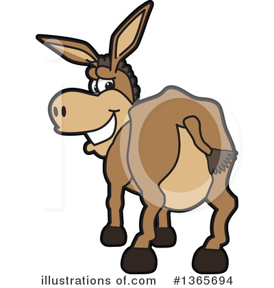 Royalty-Free (RF) Donkey Clipart Illustration by Mascot Junction - Stock Sample #1365694