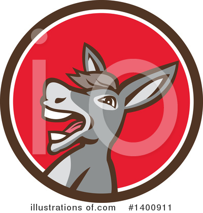 Royalty-Free (RF) Donkey Clipart Illustration by patrimonio - Stock Sample #1400911