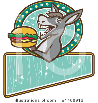 Royalty-Free (RF) Donkey Clipart Illustration by patrimonio - Stock Sample #1400912
