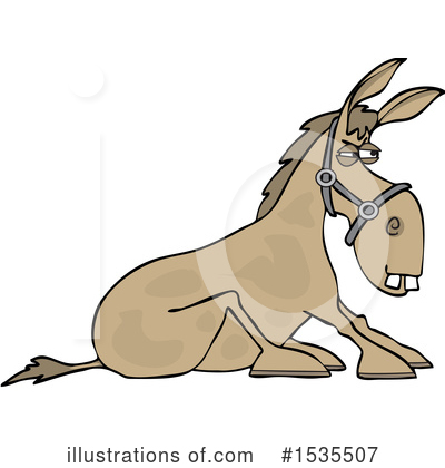 Royalty-Free (RF) Donkey Clipart Illustration by djart - Stock Sample #1535507