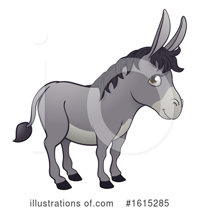 Royalty-Free (RF) Donkey Clipart Illustration by AtStockIllustration - Stock Sample #1615285