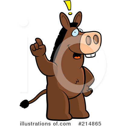 Royalty-Free (RF) Donkey Clipart Illustration by Cory Thoman - Stock Sample #214865