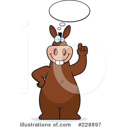 Royalty-Free (RF) Donkey Clipart Illustration by Cory Thoman - Stock Sample #228897