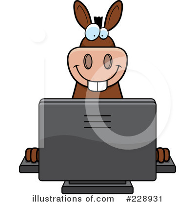 Royalty-Free (RF) Donkey Clipart Illustration by Cory Thoman - Stock Sample #228931