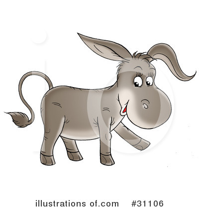 Royalty-Free (RF) Donkey Clipart Illustration by Alex Bannykh - Stock Sample #31106