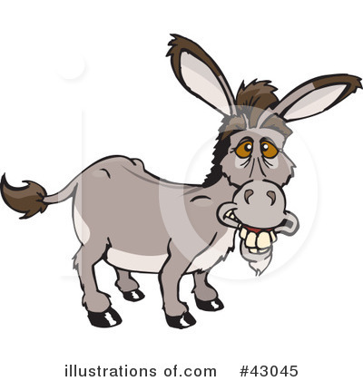 Donkey Clipart #43045 by Dennis Holmes Designs