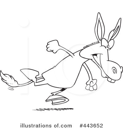 Royalty-Free (RF) Donkey Clipart Illustration by toonaday - Stock Sample #443652