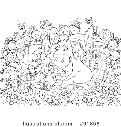 Royalty-Free (RF) Donkey Clipart Illustration by Alex Bannykh - Stock Sample #91856