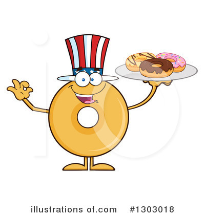 Royalty-Free (RF) Donut Character Clipart Illustration by Hit Toon - Stock Sample #1303018