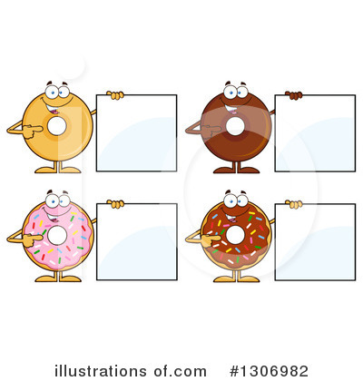 Pink Sprinkle Donut Clipart #1306982 by Hit Toon