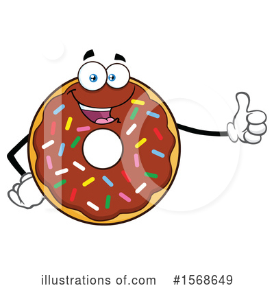 Donut Character Clipart #1568649 by Hit Toon