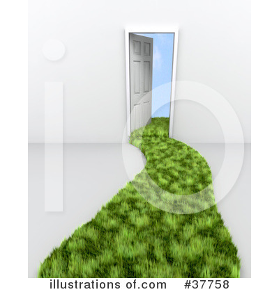Royalty-Free (RF) Door Clipart Illustration by KJ Pargeter - Stock Sample #37758