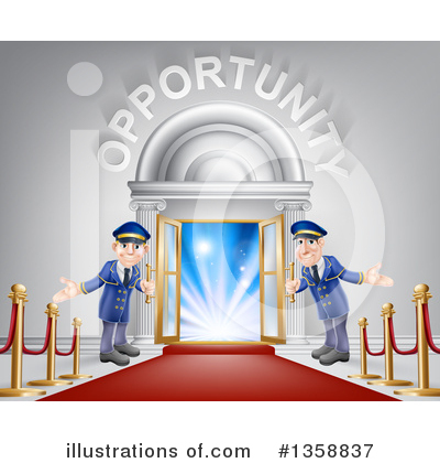 Royalty-Free (RF) Door Men Clipart Illustration by AtStockIllustration - Stock Sample #1358837