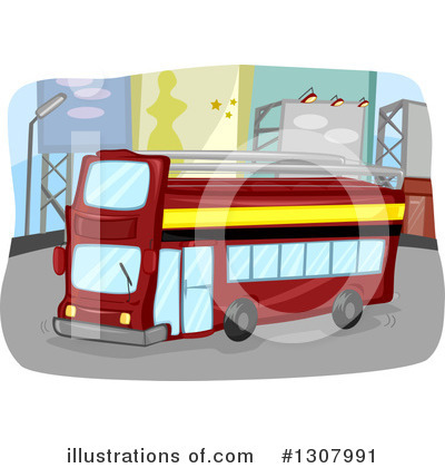 Royalty-Free (RF) Double Decker Clipart Illustration by BNP Design Studio - Stock Sample #1307991
