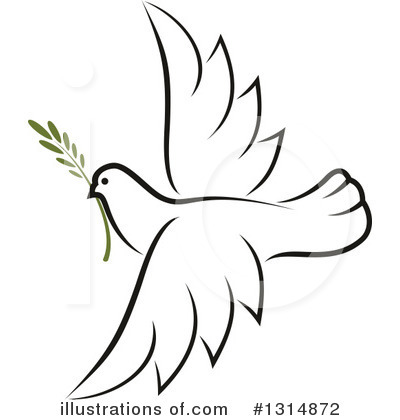 Doves Clipart #1314872 by Vector Tradition SM