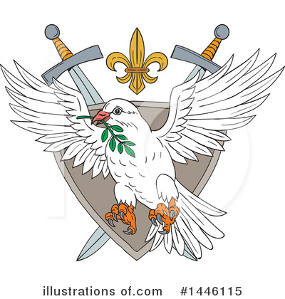Royalty-Free (RF) Dove Clipart Illustration by patrimonio - Stock Sample #1446115