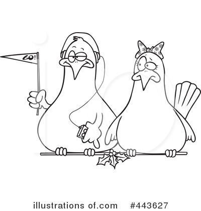 Royalty-Free (RF) Doves Clipart Illustration by toonaday - Stock Sample #443627