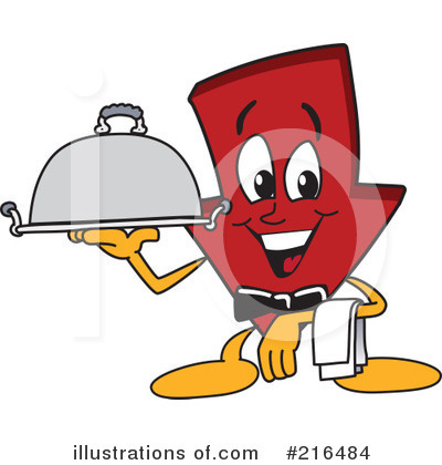 Down Arrow Mascot Clipart #216484 by Mascot Junction