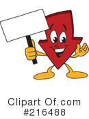 Down Arrow Mascot Clipart #216488 by Mascot Junction