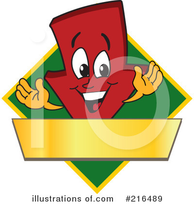 Down Arrow Mascot Clipart #216489 by Toons4Biz