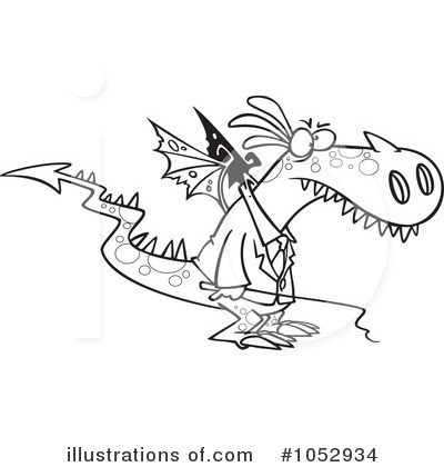 Royalty-Free (RF) Dragon Clipart Illustration by toonaday - Stock Sample #1052934