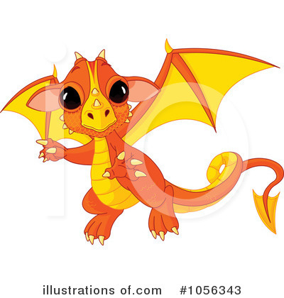 Royalty-Free (RF) Dragon Clipart Illustration by Pushkin - Stock Sample #1056343