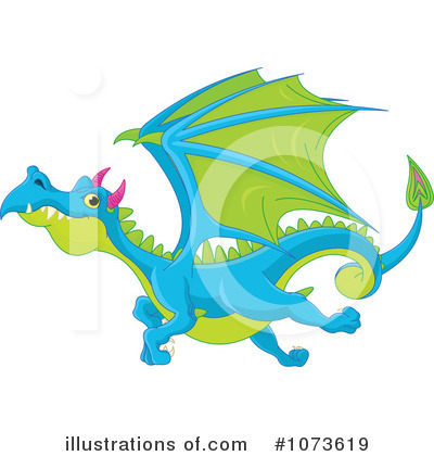 Royalty-Free (RF) Dragon Clipart Illustration by Pushkin - Stock Sample #1073619