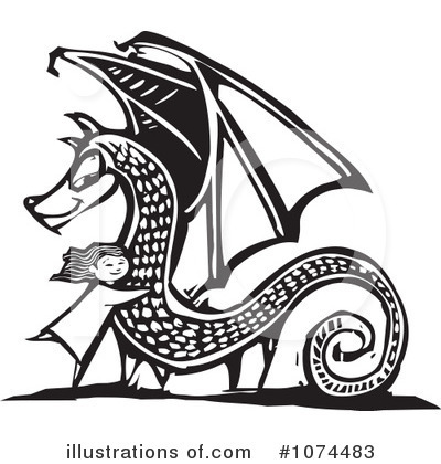 Royalty-Free (RF) Dragon Clipart Illustration by xunantunich - Stock Sample #1074483