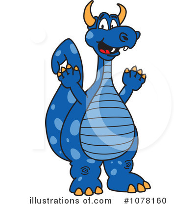 Blue Dragon Clipart #1078160 by Mascot Junction