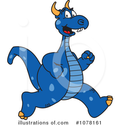 Blue Dragon Clipart #1078161 by Mascot Junction
