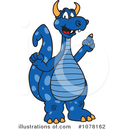 Blue Dragon Clipart #1078162 by Mascot Junction