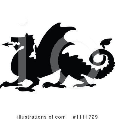 Royalty-Free (RF) Dragon Clipart Illustration by Prawny Vintage - Stock Sample #1111729