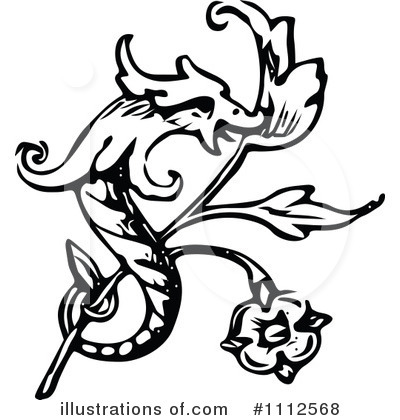Royalty-Free (RF) Dragon Clipart Illustration by Prawny Vintage - Stock Sample #1112568