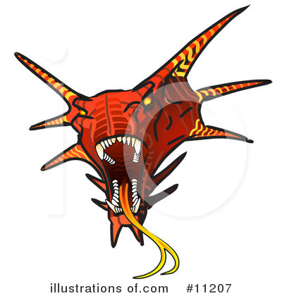 Royalty-Free (RF) Dragon Clipart Illustration by Leo Blanchette - Stock Sample #11207