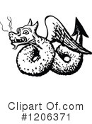 Dragon Clipart #1206371 by Prawny Vintage