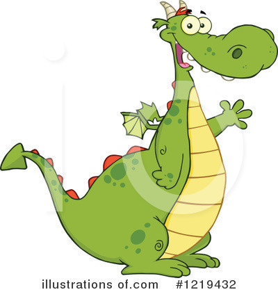 Green Dragon Clipart #1219432 by Hit Toon