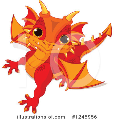 Royalty-Free (RF) Dragon Clipart Illustration by Pushkin - Stock Sample #1245956