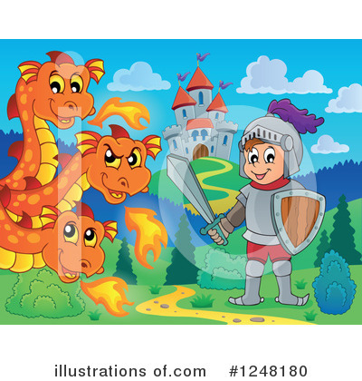 Royalty-Free (RF) Dragon Clipart Illustration by visekart - Stock Sample #1248180