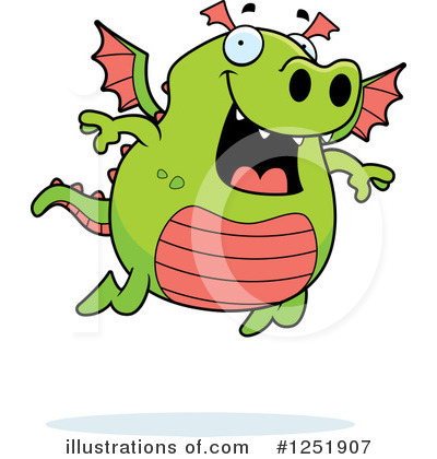 Green Dragon Clipart #1251907 by Cory Thoman