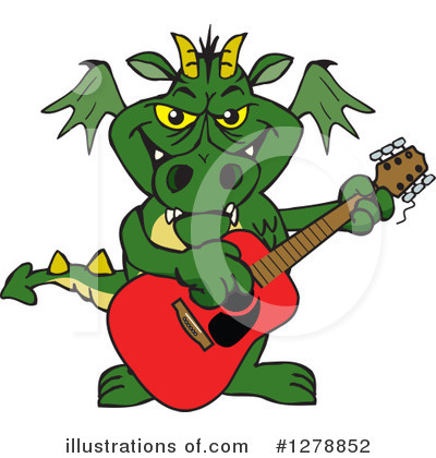 Green Dragon Clipart #1278852 by Dennis Holmes Designs