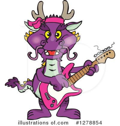 Purple Dragon Clipart #1278854 by Dennis Holmes Designs