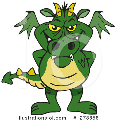 Royalty-Free (RF) Dragon Clipart Illustration by Dennis Holmes Designs - Stock Sample #1278858