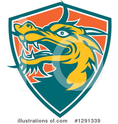 Royalty-Free (RF) Dragon Clipart Illustration by patrimonio - Stock Sample #1291339