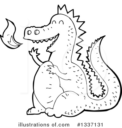 Royalty-Free (RF) Dragon Clipart Illustration by lineartestpilot - Stock Sample #1337131