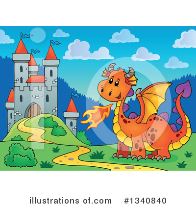Royalty-Free (RF) Dragon Clipart Illustration by visekart - Stock Sample #1340840