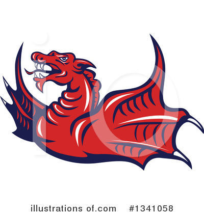 Royalty-Free (RF) Dragon Clipart Illustration by patrimonio - Stock Sample #1341058